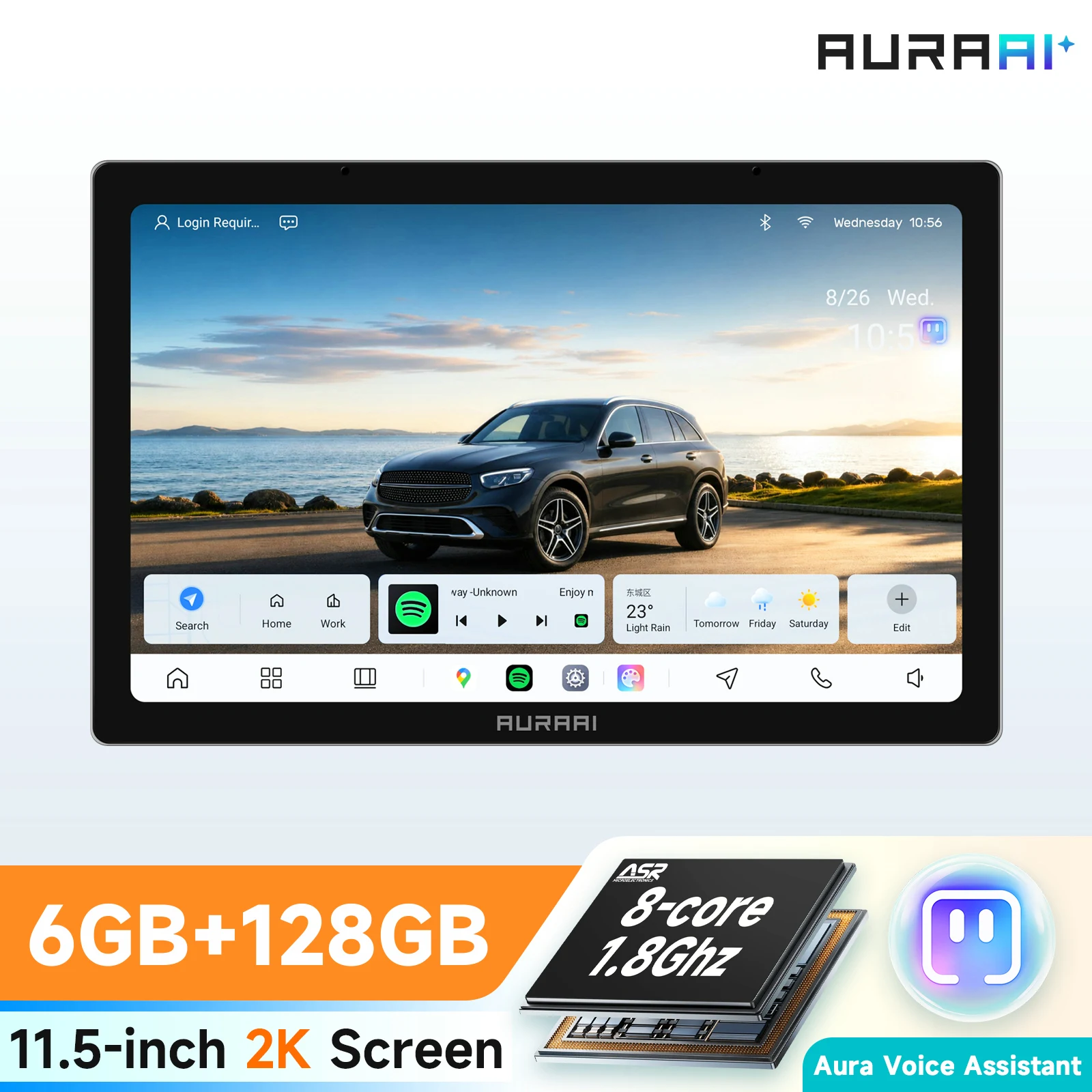 2Din Wireless Carplay Car Stereo For RENAULT MASTER 2019-2022 GPS Multimedia Player Android 13 AUTO Radio 4G Navi RDS 360Camera