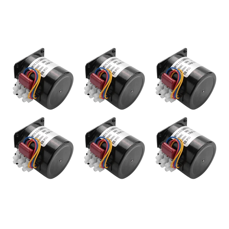 

6X 220V AC Synchronous Gear Motor 60KTYZ 60-KTYZ Permanent Magnet Synchronous Gear Motor 220V 2.5 Rpm