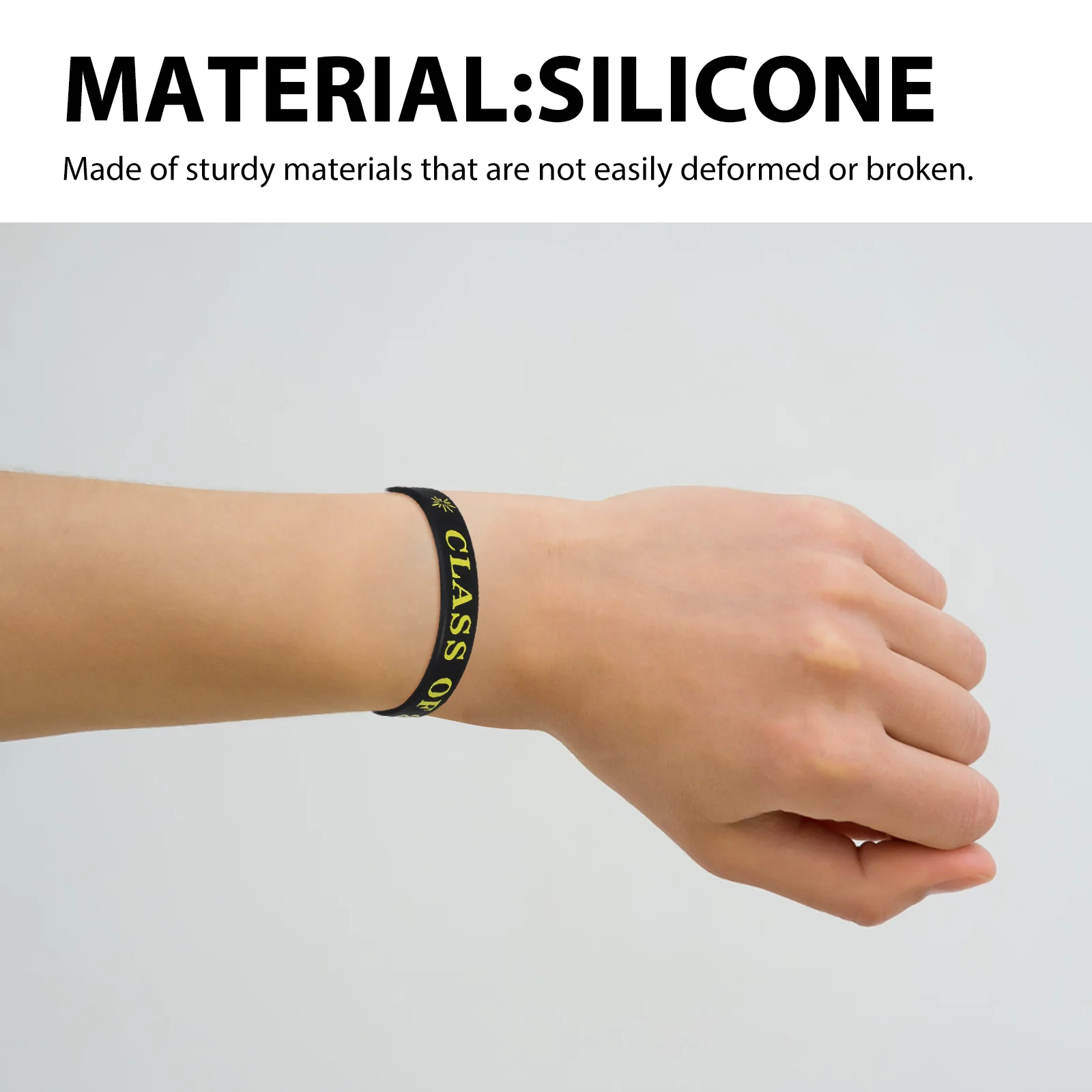 24 Stück Klasse 2025, Abschluss-Silikon-Armbänder, große Partygeschenke, Lehrer, Eltern, bezaubern, besonderes Meilenstein-Geschenk