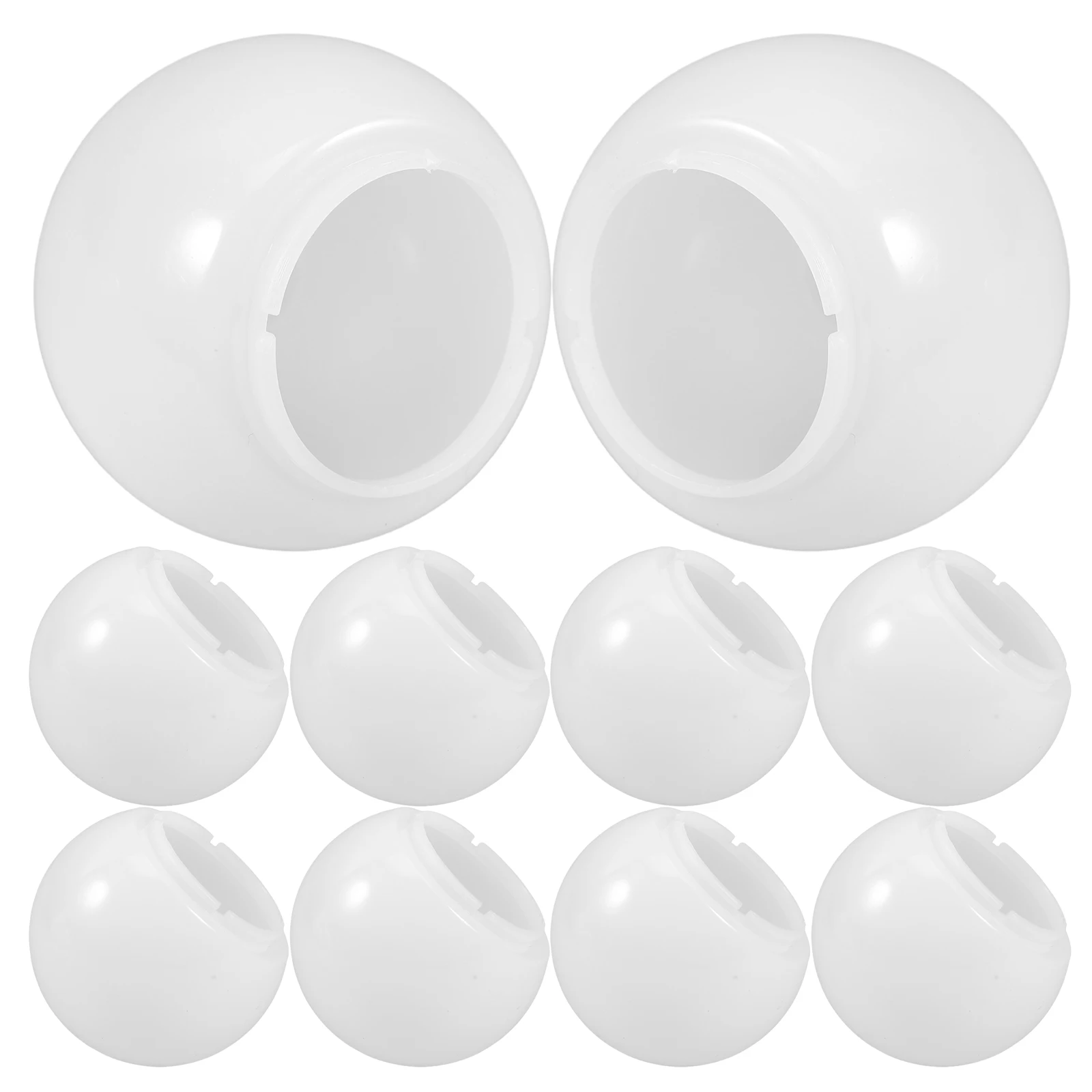 

10pcs Lamp Shade Covers For Light Fixtures Half Round Plastic Replacement Shades High Heat Resistant Fog Proof For Home