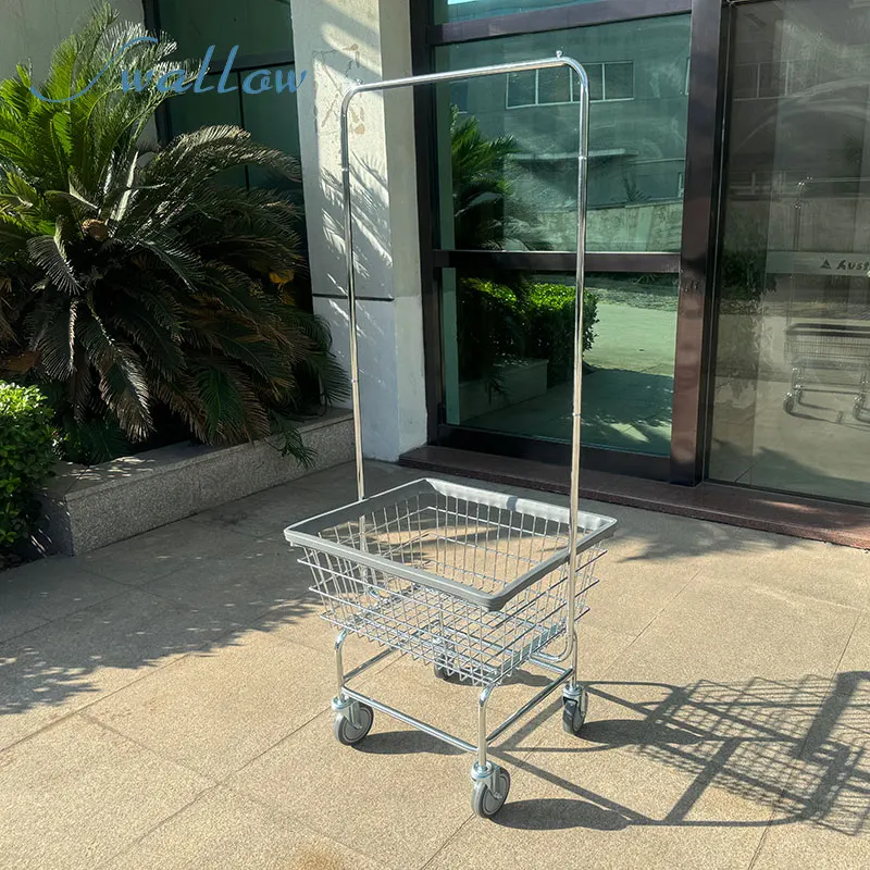 Kurzer Wäschekorb mit Rädern, multifunktionaler Wäschekorb mit Ständer für einfache Bewegung