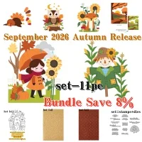 Owl Sunflowers Autumn Scarecrow Metal Cutting Dies Clear Stamps Stencil Hot Foil For DIY Scrapbook Craft Decoration Embossing
