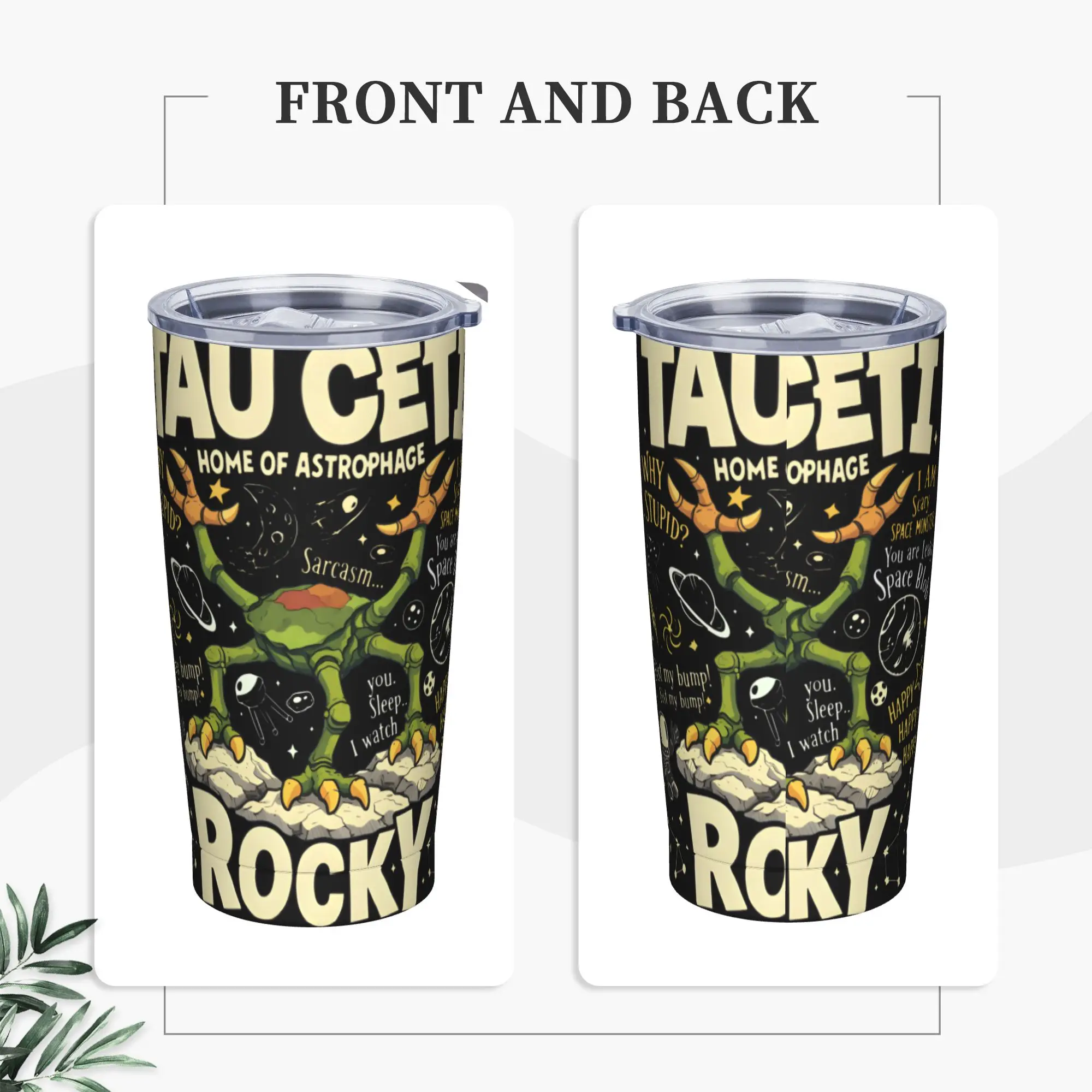 Rockys Project Hail Mary Space Monster Tumbler Vacuum Insulated  Thermal Cup Stainless Steel Smoothie Tea Mugs Spill Proof, 20oz