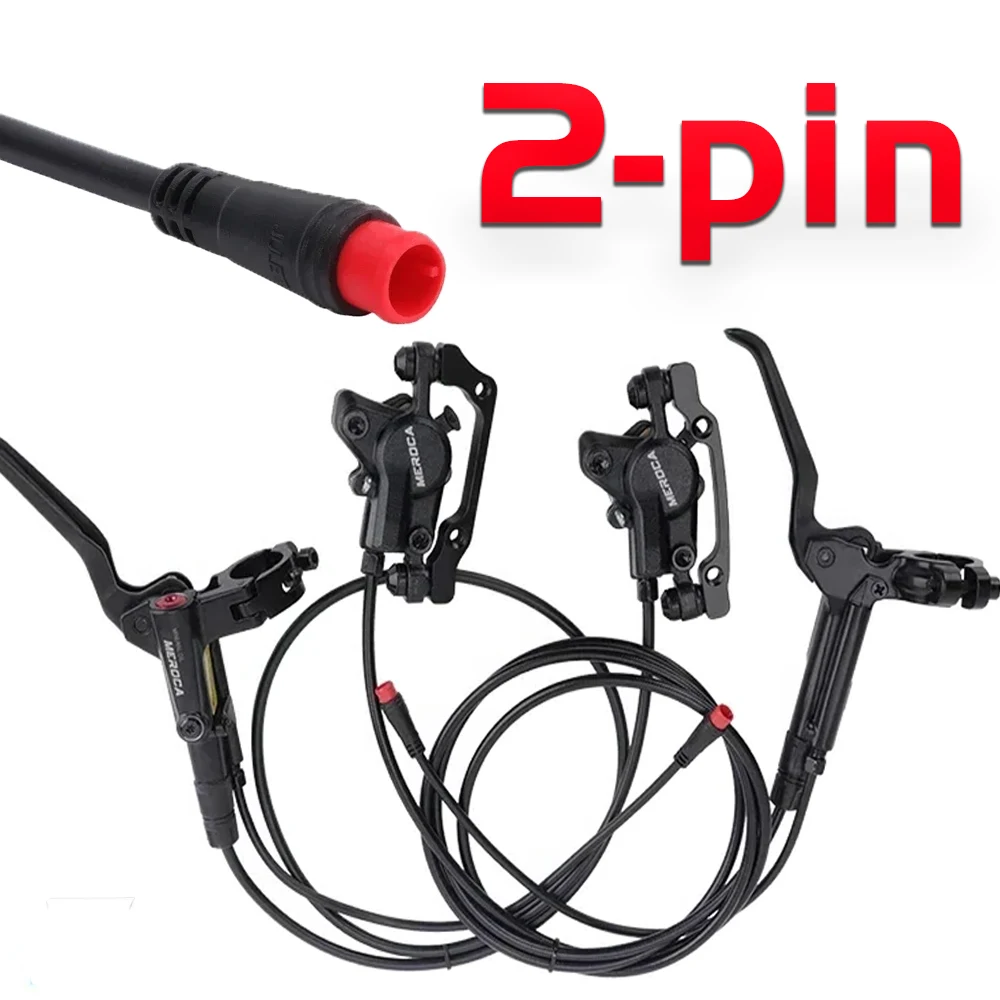 

2 pin Hydraulic Brakes Cut Off 2-piston Hydraulic Brake Bicycle Hydraulic Brake Set Kit Double Piston Brake Electric Bike E-Bike