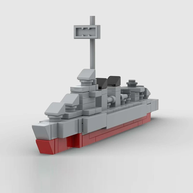 USS Benson WW2 Model Kapal Militer MOC Batu Bata Bangunan Peralatan Perang Teknologi Modular Hadiah Liburan Rakitan Mainan Anak-anak