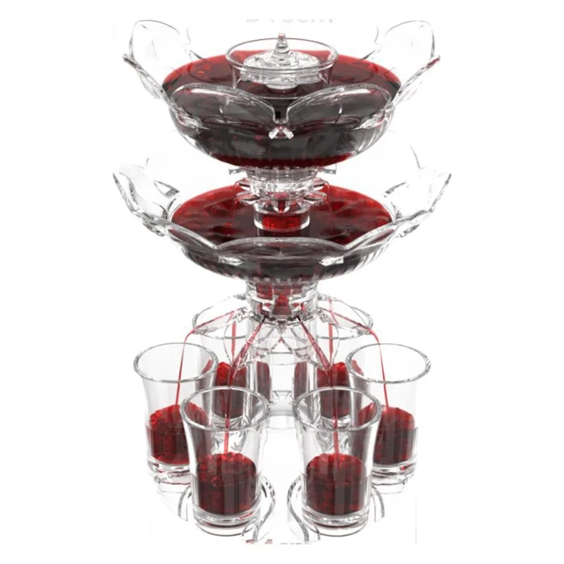 

Wine dispenser set, multi-functional decanter and pour device