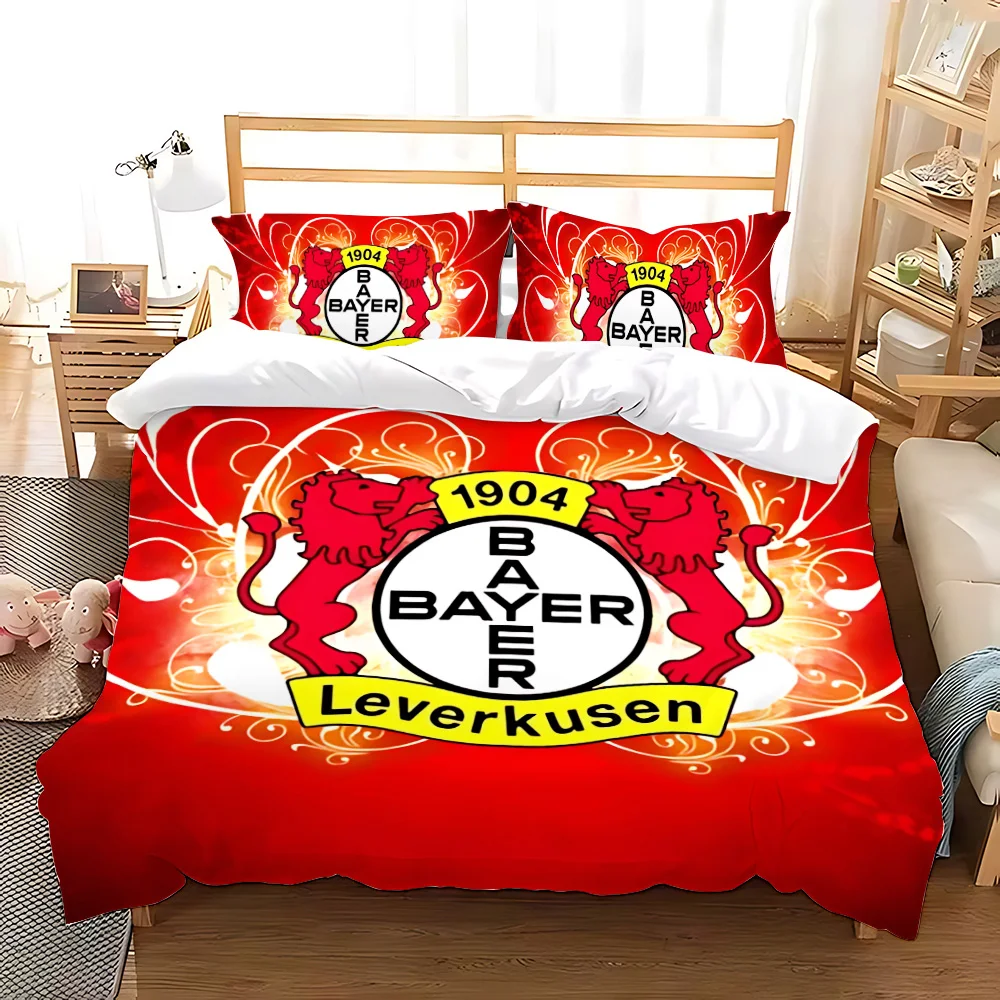 Duvet Cover Pillowcase Bedding B-Bayer 04 L-Leverkusen F.C  Adult BoyGirl Bedroom Decoration Children Gift Single Double Large