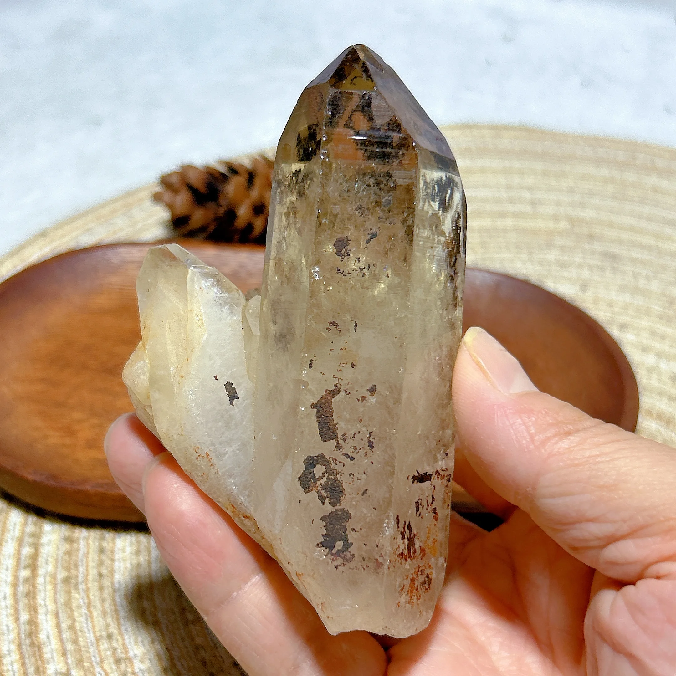 Healing Natural Crystal Smokey Citrine Cluster Raw Stone Specimen Point Gemstones Mineral Energy Home Decorations Gift