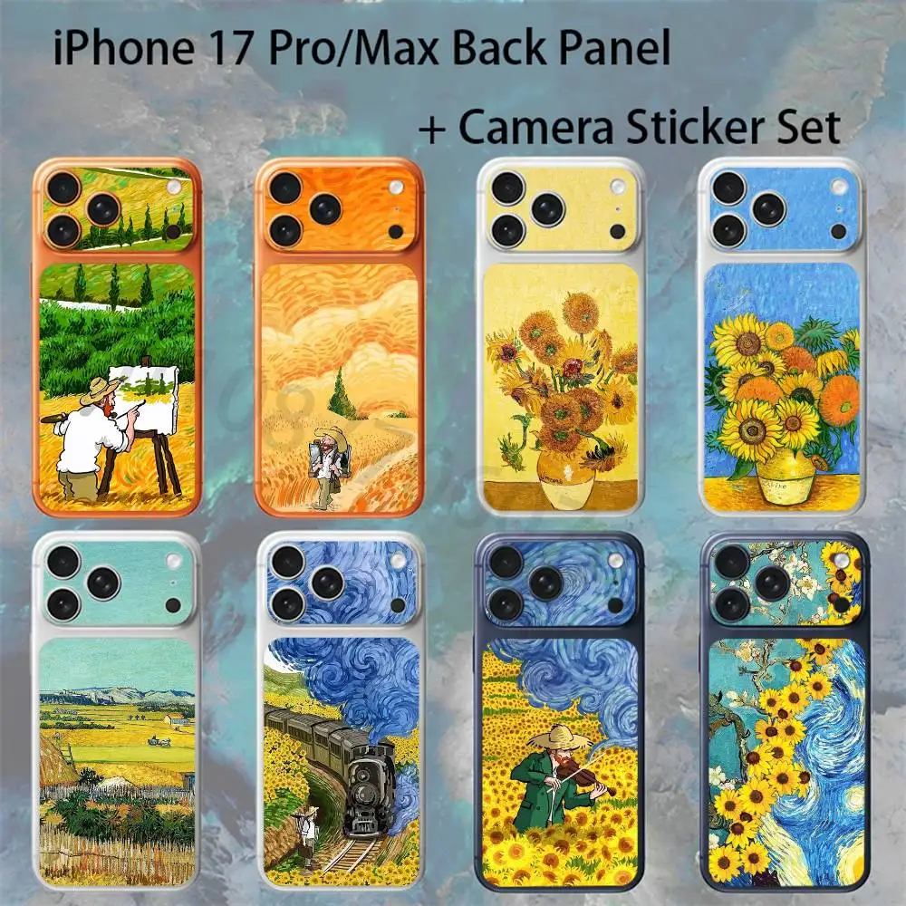 

Retro Van Gogh Oil Painting For iPhone 17Pro/ProMax Battry Back Cover with Camera Decal Skin Rear Protective Sticker Film