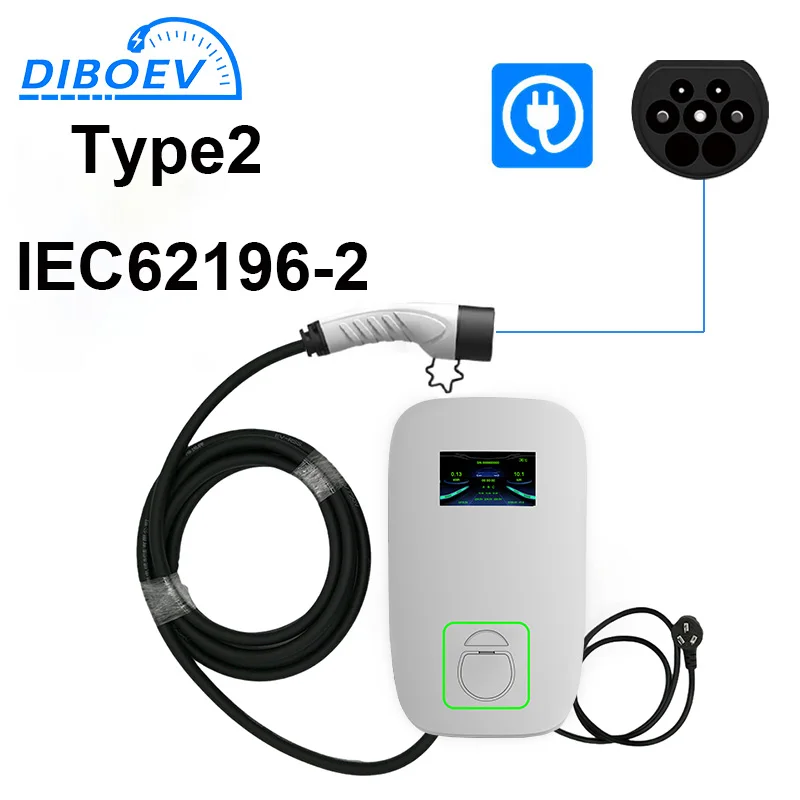 DIBO EV Electric Car Charging Station 7KW Use Directly EV Charger Type 2/Type 1/GBT EV Wallbox Chargers EVSE Wallbox 11KW 22KW 3