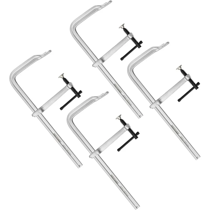 

Deep Throat F Clamp 15-5/8" x 7-1/8" (400 x 180 mm), Heavy Duty Clamp for Welding, Rail Size 1" x 15/32", Pack of 4