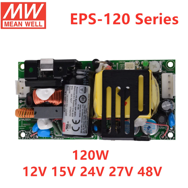 MEAN WELL PCB Type 120W Single Output Switching Power Supply EPS-120 Series 12V 15V 24V 27V 48V