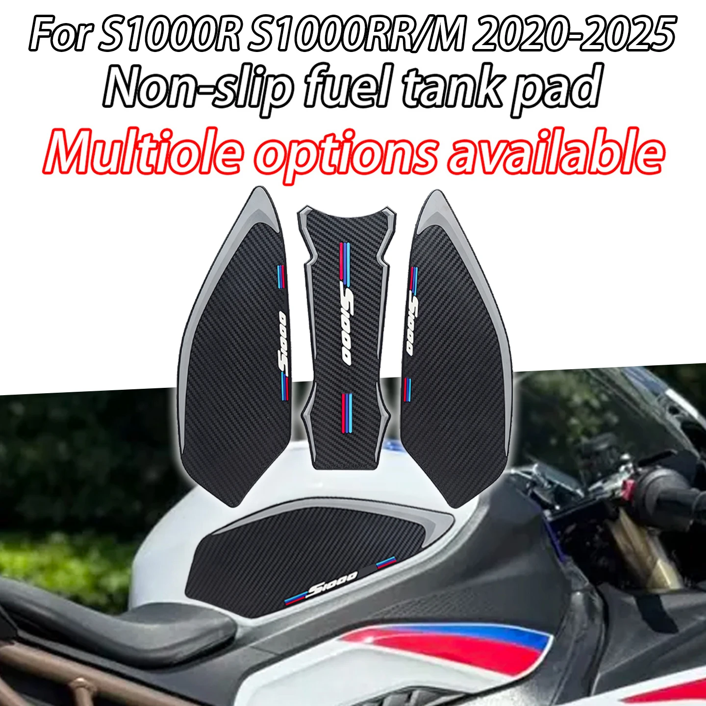 

For S1000R S1000RR S1000M/HP4 M1000 RR motorcycle tank grips tank traction pads side stickers tank protection stickers Knee pads