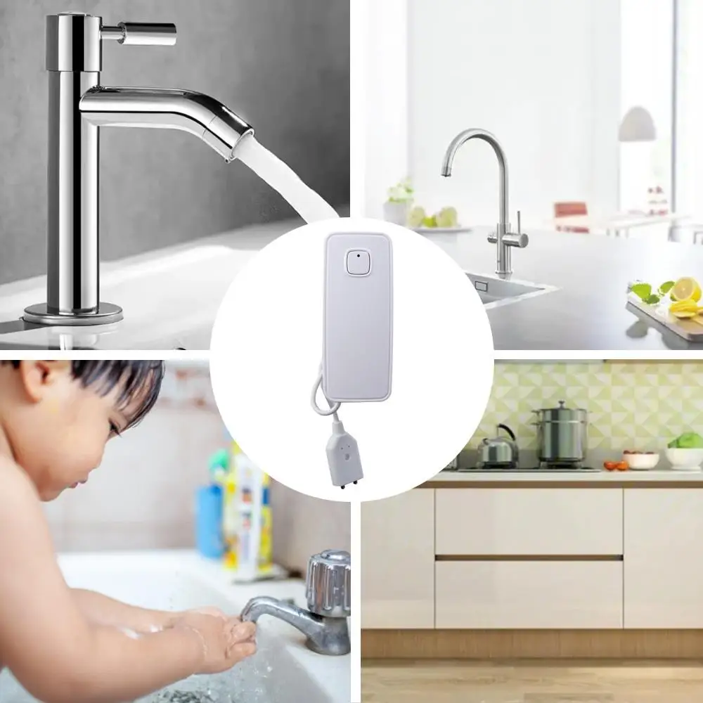 Overflow Level Water Leak Sensor Remote Monitor Tuya Wifi Water Alarm Sound Alarm Smart Water Leak Detector Security System