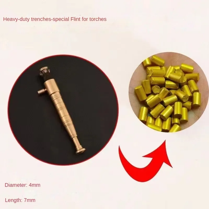 Size (4x7mm) Lighter Flints Coarse Firestone Brass Creative Handmade Lighter Firestone