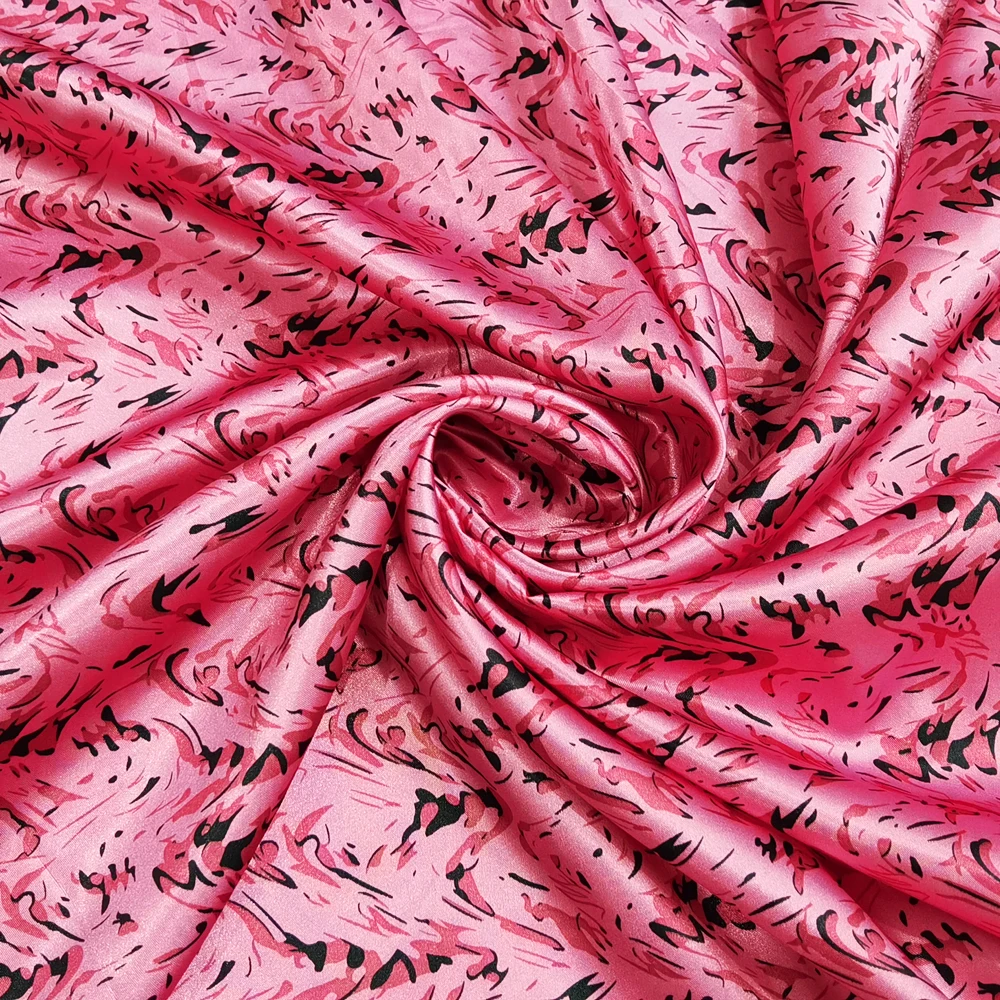 1 Meter x 1,48 Meter Geometrisches Webmuster Satin-Material Seidig Weiches Polyester Charmeuse Futterstoff Schal DIY Stoff – Detail 30