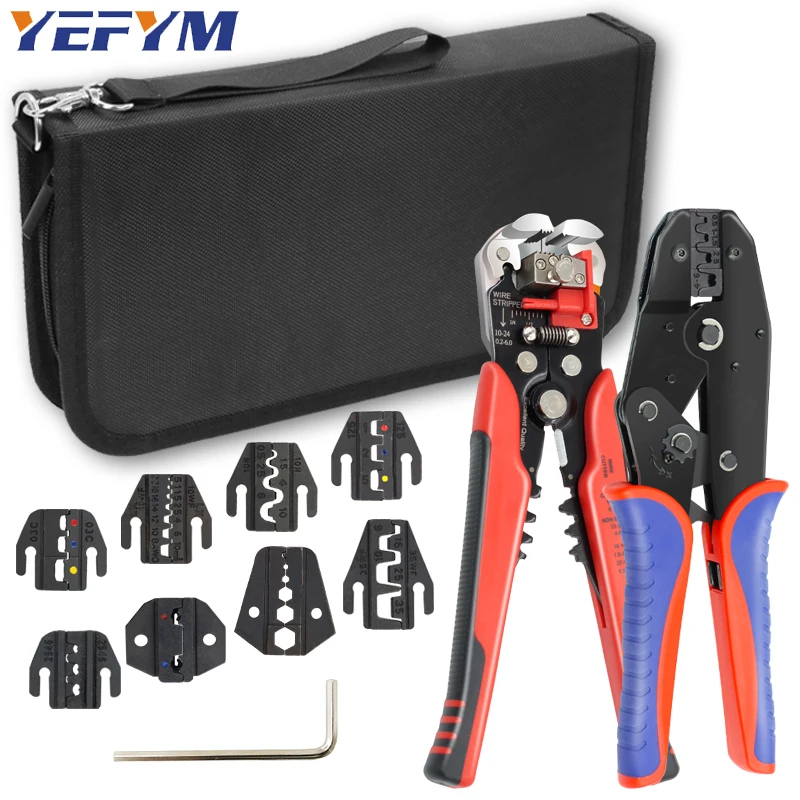 Crimping Tools Pliers YF-04B Wide choice of jaws for 2.8 4.8 6.3 VH3.96/Tube/Insulation/Coaxial Cable Terminals Electrical Tool