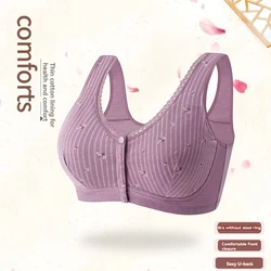 36-52 New Bras For Women Wire Free Underwear Push Up Front Closure Sexy Big Size Female's Clothing Lingerie Cotton Brassiere