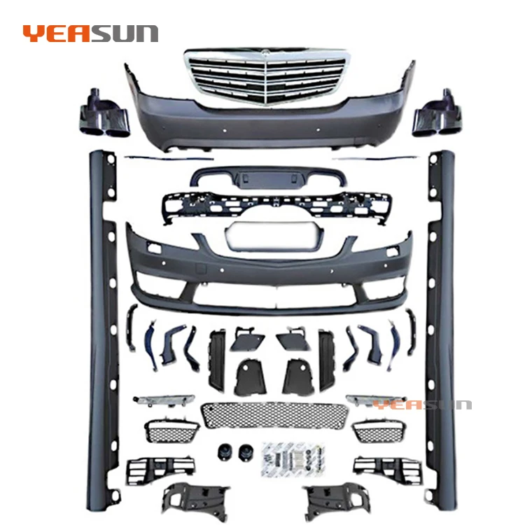 High quality W221 front rear bumper facelift S65 style for Mercedes-Benz S CLASS 2009 2010 2012 2013