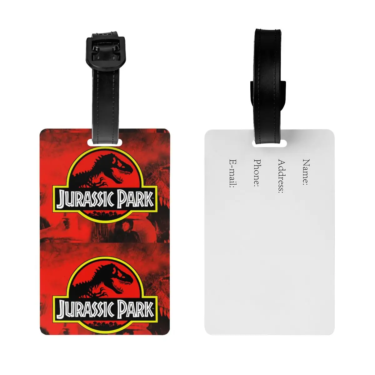 Jurassic Park Luggage Tag Ancient Animal Travel Bag Suitcase Privacy Cover ID Label