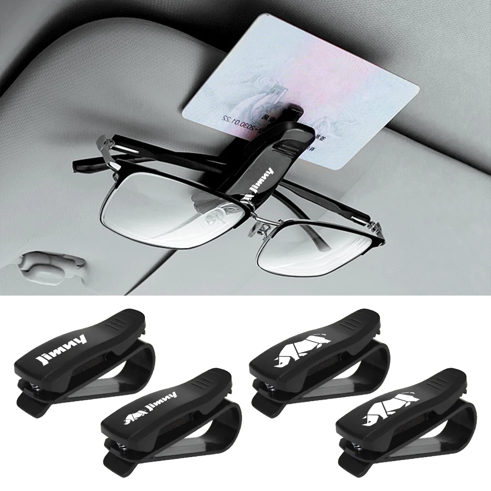 Pare-soleil de voiture pour Suzuki Jimny, étui à lunettes, clip à lunettes, porte-billets, porte-stylo, accessoires automobiles, JB74, JB64, JB43,