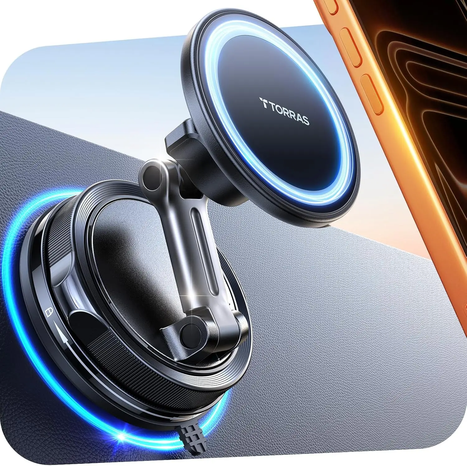 

Magnetic Car Phone Holder with 98+LBS Strongest Suction, 360° Adjustable Mount for iPhone Models