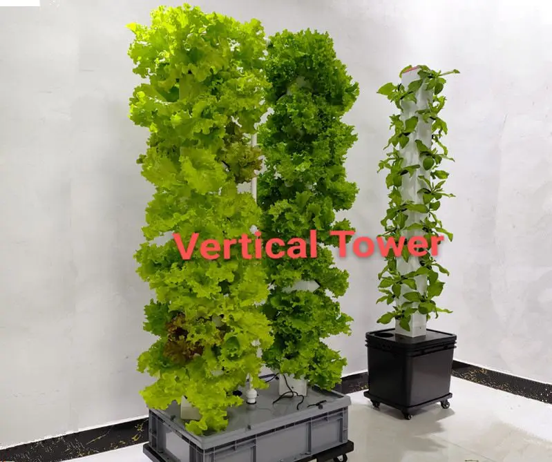 2025년형 고품질 가정용 발코니 무토양 재배 타워 이중 수직 재배 장비 실내 채소 수경 재배 시스템