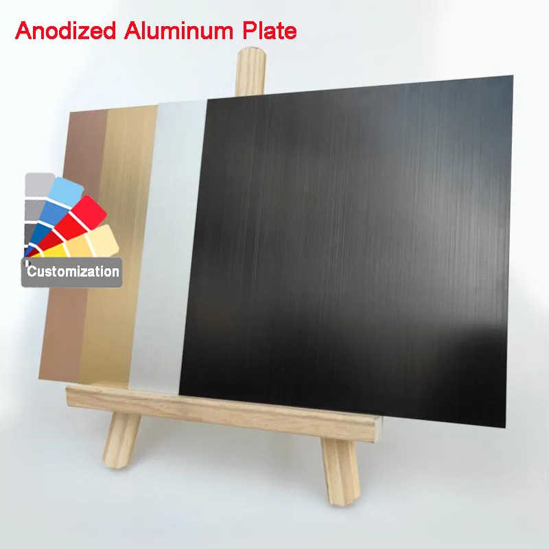 

Black/Silver/Gold/Rose Thickness 0.5/0.8/1/1.5/2mm Gold Brushed Anodized Aluminum Plate 100x100mm 200x200mm 200x300mm 300x300mm