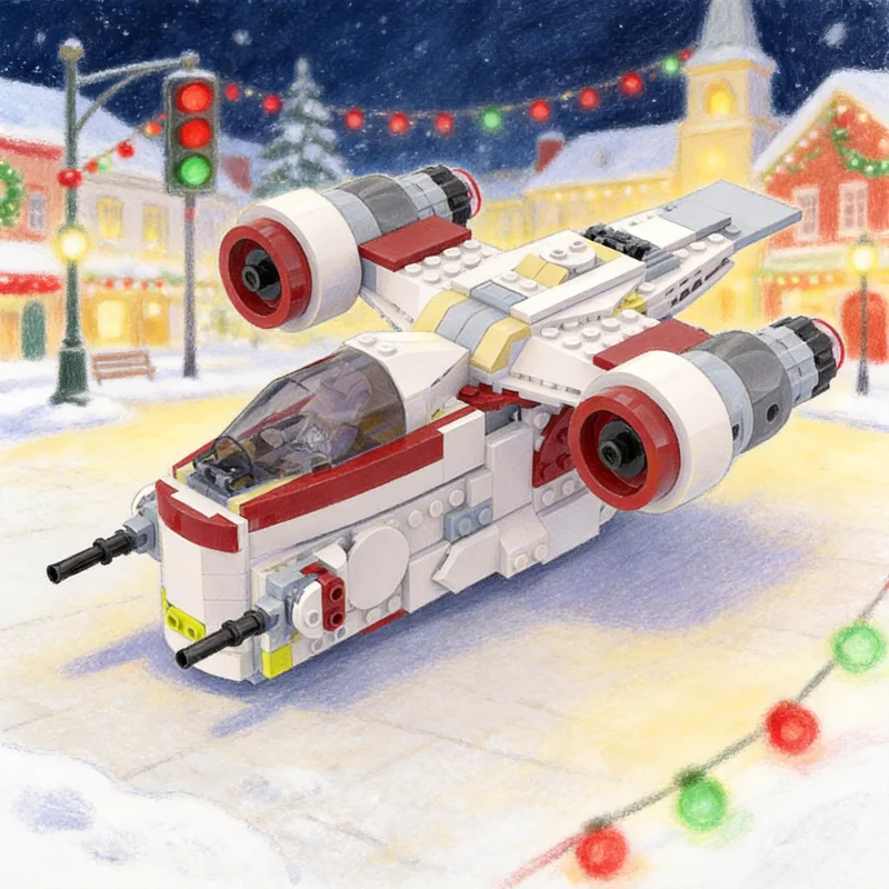 

354pcs MOC Republic Razor Crest Midi Scale Star Battle Model Building Toys Blocks Construction Idea Christmas Gifts Education