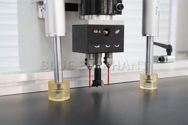 Blue Elephant Small Wood Door Lock Hole Hinge Drilling Machine Double Head Cnc Boring Machine