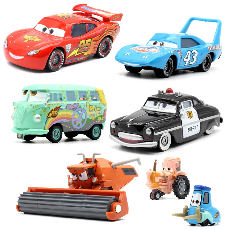 Voitures Disney pour enfants, jouet de course, foudre McQueen Mater 1:55, véhicule en alliage moulé sous pression, cadeau de noël pour garçons