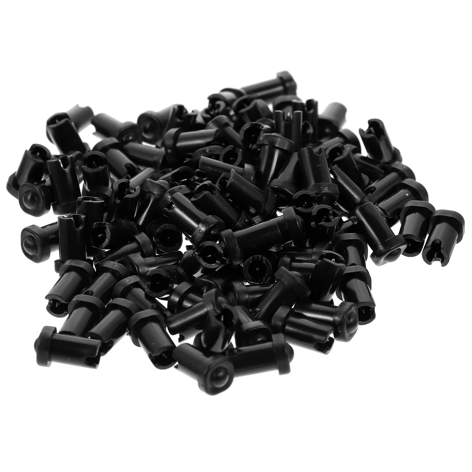 

100pcs Eyelash Bottle Pin Clog Needle Black Glue Nozzle Needle Color Suitable for Plastic Bottles Salon Use