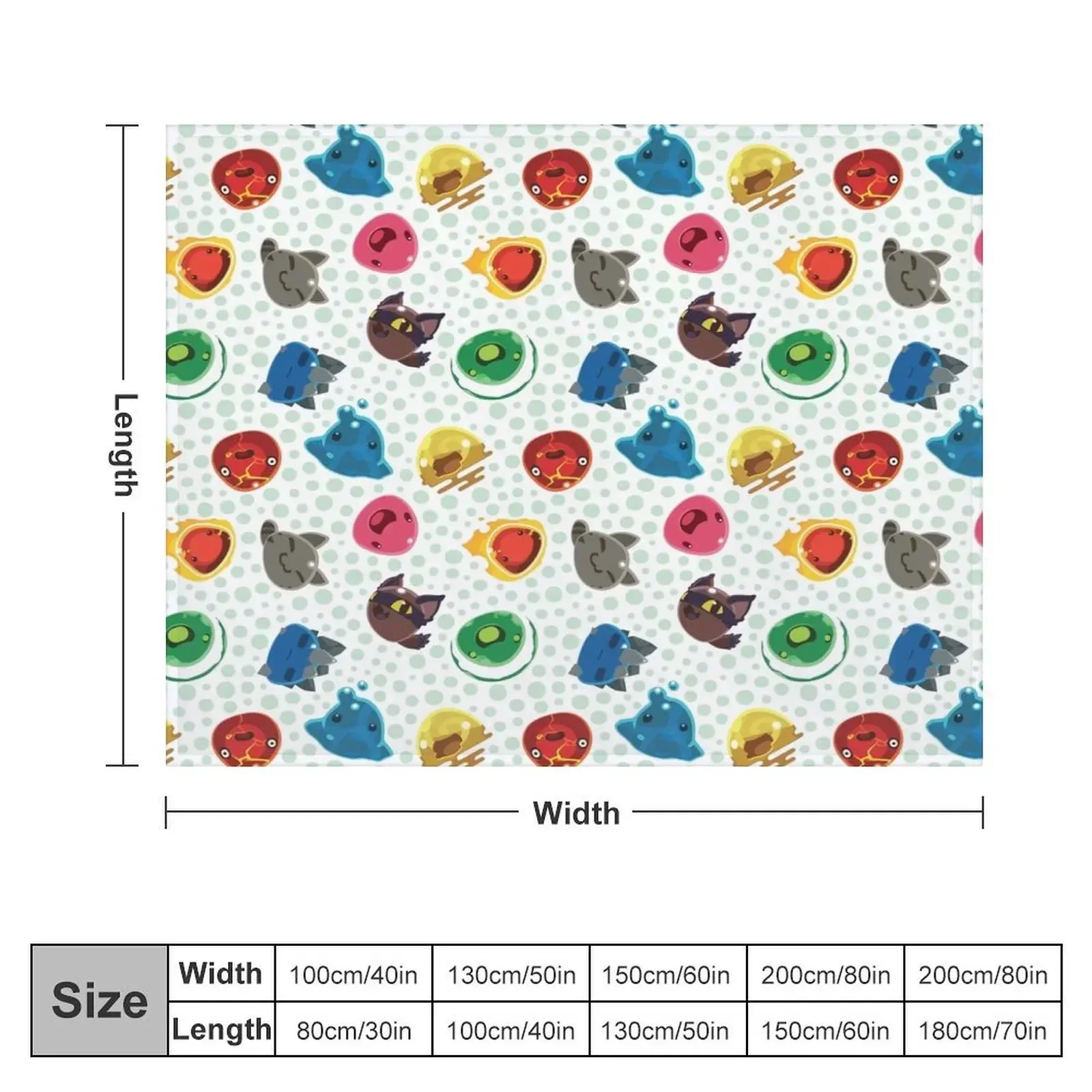 Cute Slime Rancher Pattern Throw Blanket Warm Single Blankets