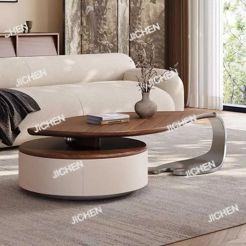 

ZQ Современный журнальный столик в скандинавском стиле Уникальный гламурный роскошный журнальный столик Гостиная Скрытый столик для хранения De Salon Мебель для дома