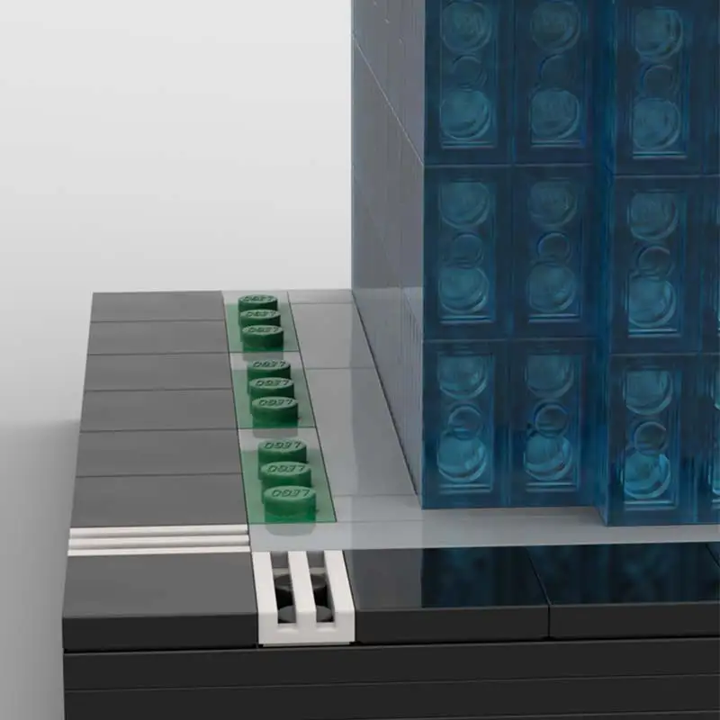 MOC-43815 Wilshire Grand Center Blocos de Construção Famosa Arquitetura 1/650 Escala Tijolos Criativos Montagem Brinquedos Presente de Aniversário