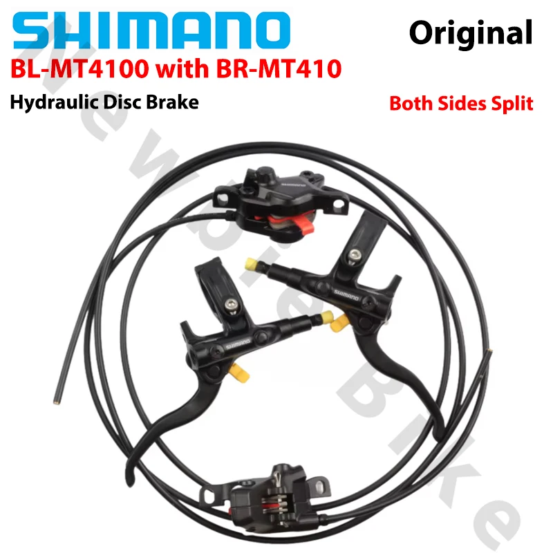 SHIMANO MT410 Bremshebel BL-M4100 Bremshebel BR-MT410 2-Kolben Hydraulische Scheibenbremse für MTB Links Vorne Rechts Hinten Bremsteile – Detail 1