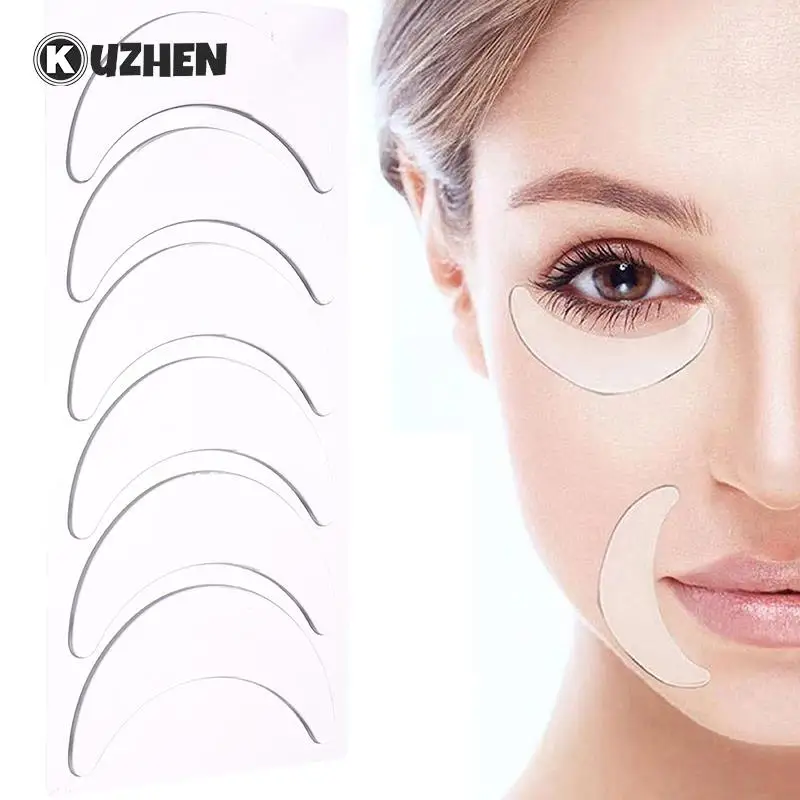 3 Pairs Silicone Reusable Waterproof Anti-Wrinkle Eye Pads Patches Stickers Eye Skin Care Pads Beauty Tools