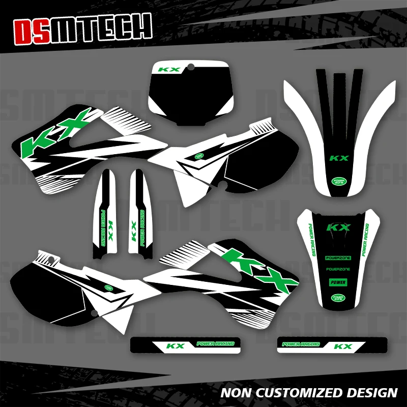 

DSMTECH For Kawasaki KX125 KX250 KX 125 250 1999 2000 2001-02 Full Graphics Decals Stickers Motorcycle Background Custom 005