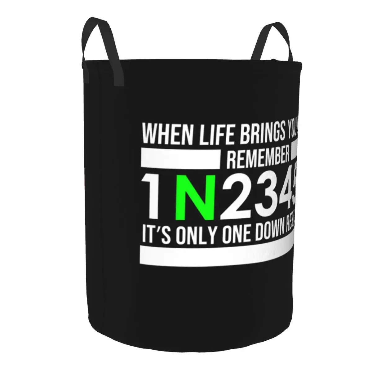 Custom 1N23456 Motorcycle Gear Laundry Basket Foldable Large Clothing Storage Bin Motocross Motor Sport Baby Hamper