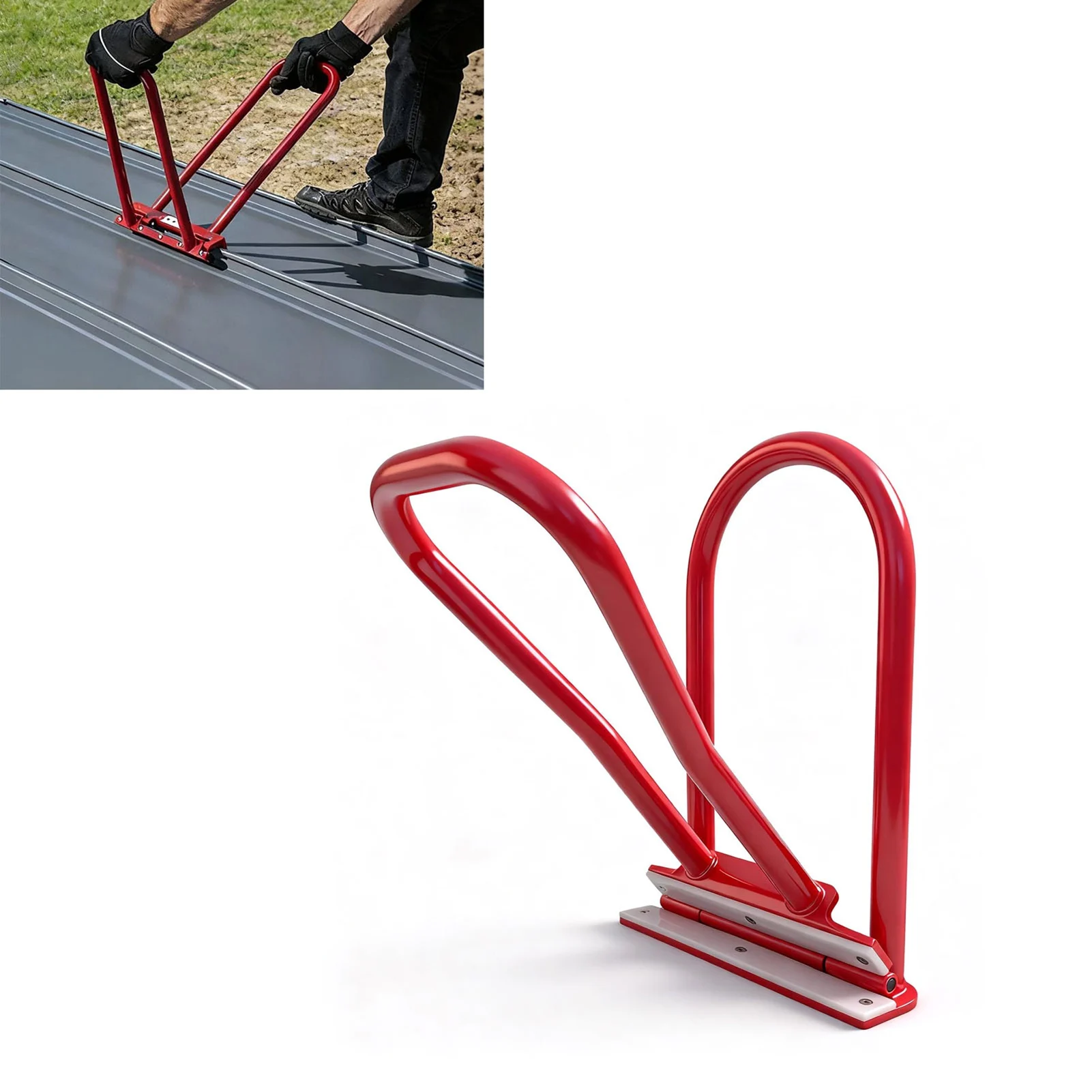 Standing Seam Roofing Tool with PVC Insert 90 to 180 Degree Folding Heavy Duty Roofing Bender for Roofers Contractors Metal