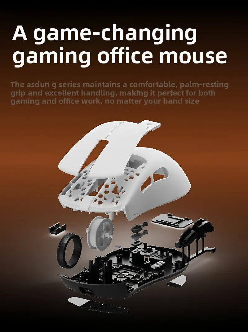 ماوس لاسلكي AUSDOM G04 ثلاثي الوضع خفيف الوزن PAW3311 400 مللي أمبير عمر بطارية طويل مريح Dpi قابل للتعديل لماوس ألعاب FPS