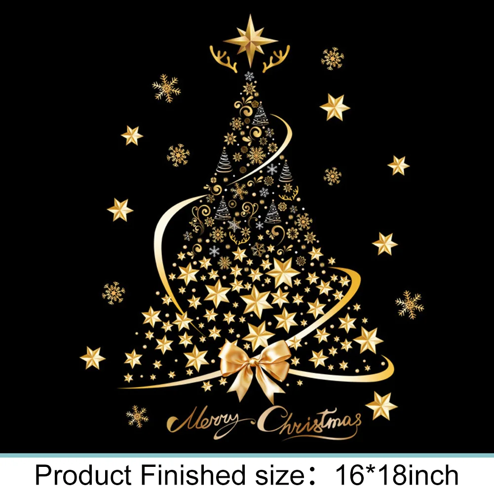 PVC Christmas Gold Stars Christmas Tree  Window Sticker Festive Gold Star Window Stickers For A Magical Christmas Tree Display