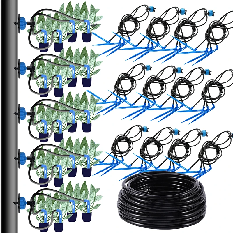 Nawadniania kropelkowego szklarniowy 8L 4-drożny kroplownik do nawadniania automatyczne nawadnianie zestaw do organizacji do roślina doniczkowa
