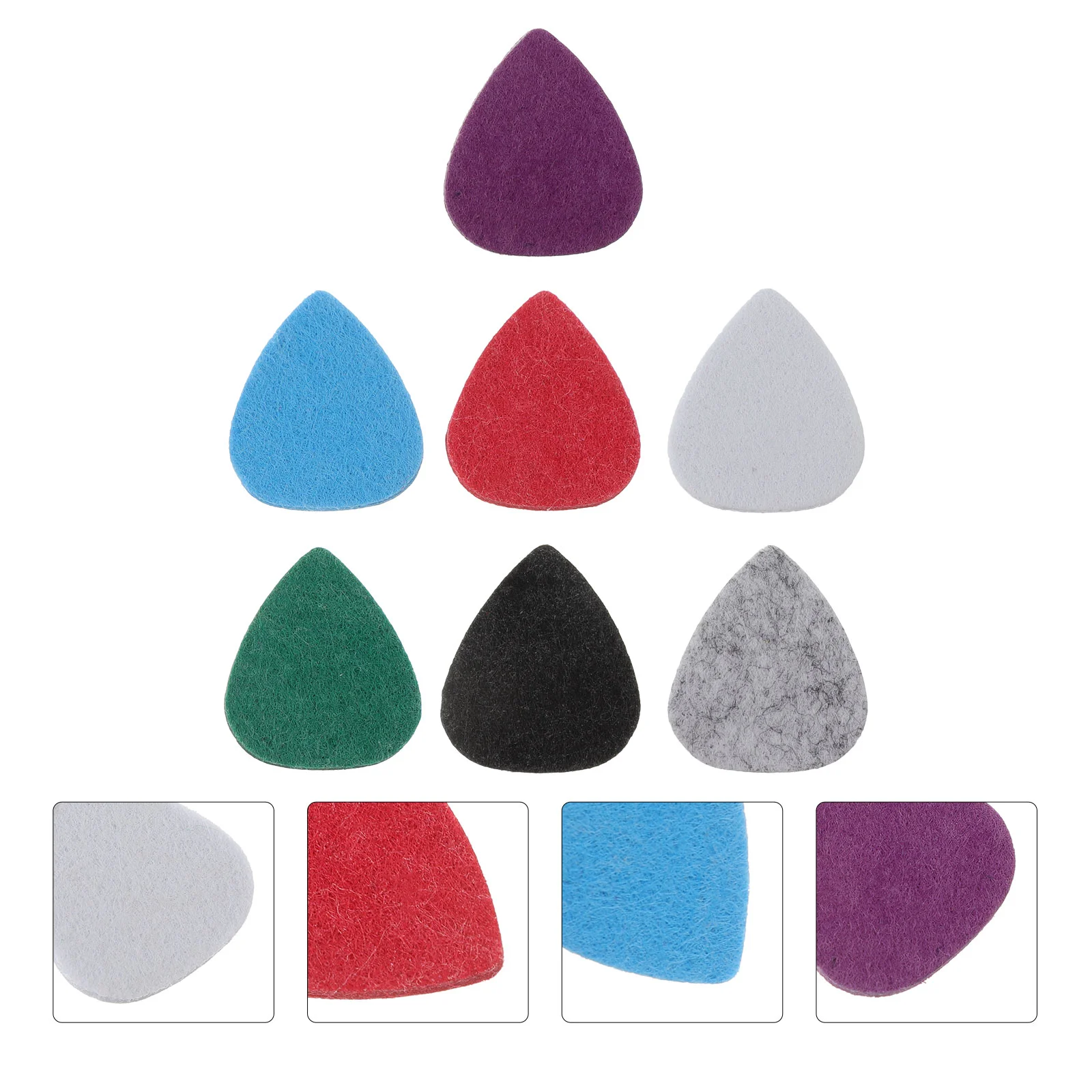 

7Pcs Ukulele Acoustic Guitar Music Instrument Pick Plectrum Felt Wide Design Bass Parts Music Instrument Supply