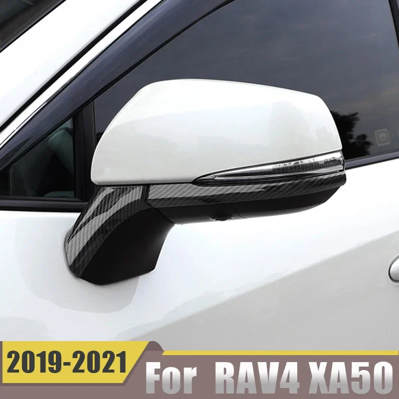 

ABS Car Rearview Mirror Anti-scratch Strip Decoration Sticker Trim For Toyota RAV4 XA50 2019-2021 2022 2023 2024 Accessories