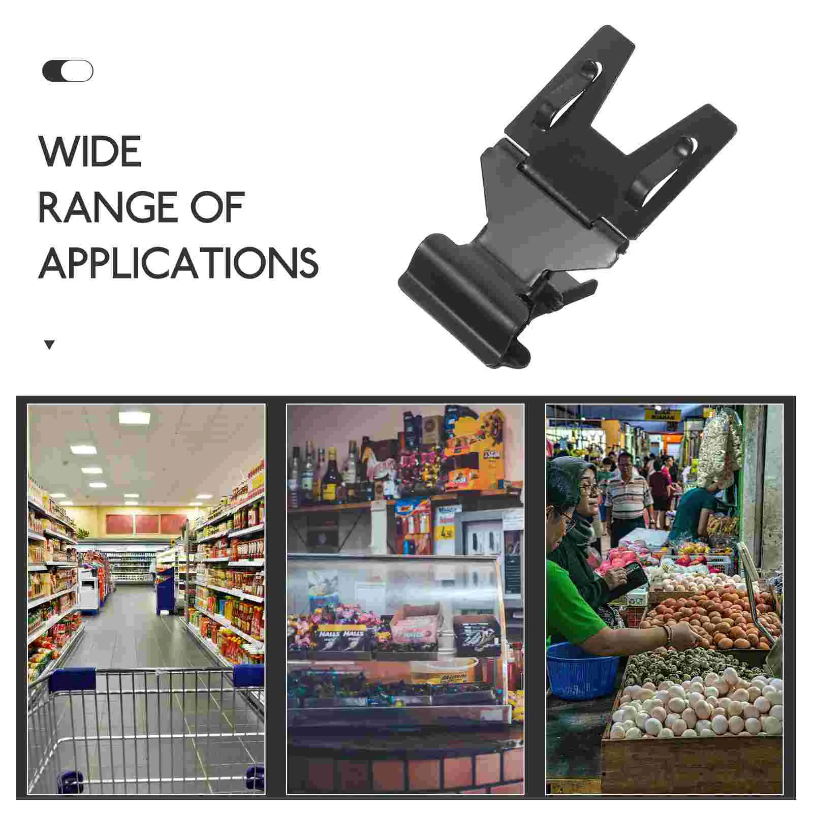 4 Pcs Pop Label Holder Price Tag Card Display Stand Sign Metal Clips Holders for Prices