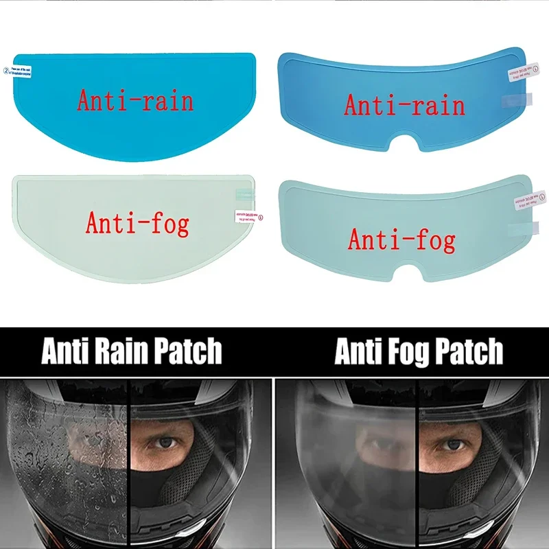 1-2PCS Motorcycle Helmet Clear Rainproof/Anti-fog Film Helmet Lens Durable Nano Coating Sticker Safety Driving Moto Accessories