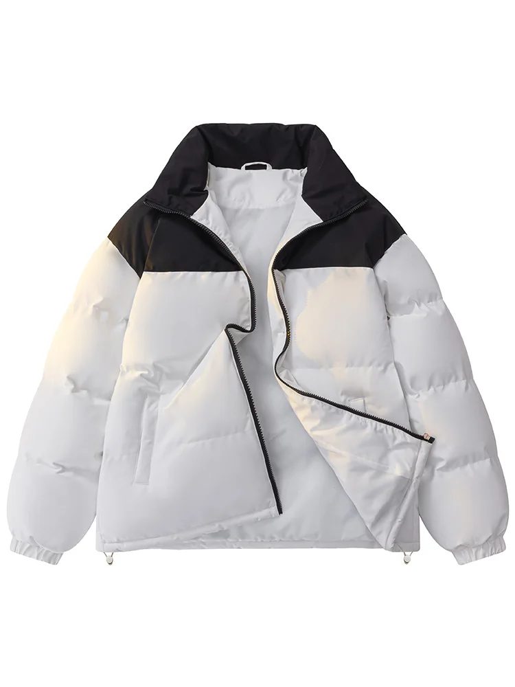 

Утепленная хлопковая куртка для мужчин, осенне-зимняя, новая модель, с воротником-стойкой, в стиле оверсайз, парная, с длинными рукавами, на молнии