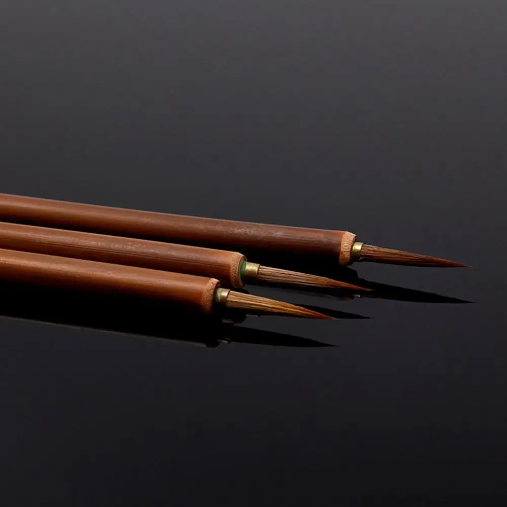 3pcs/set Art Weasel Hair Oil Painting Hook Line Pen Calligraphy Brush Brush Pen Paint Brush