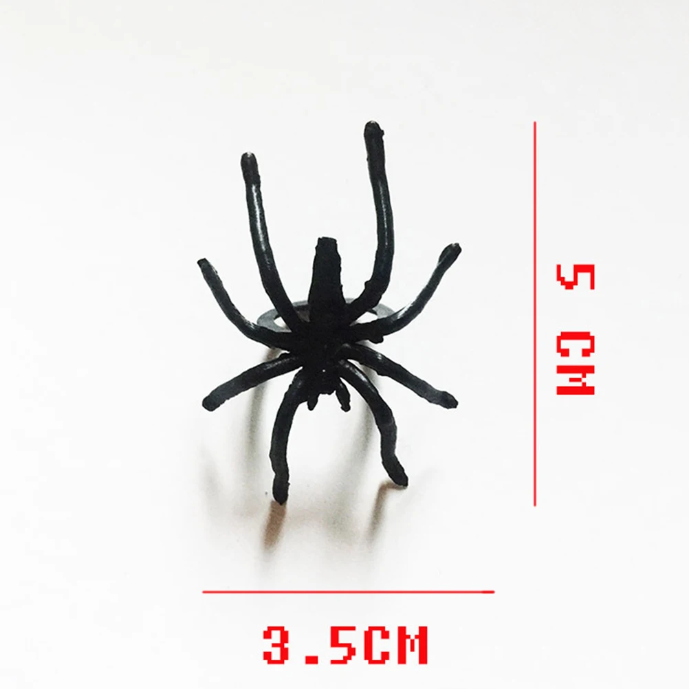 144 Stück Halloween-Partygeschenke, Dekorationen, lange Beine, realistische Spinnenringringe